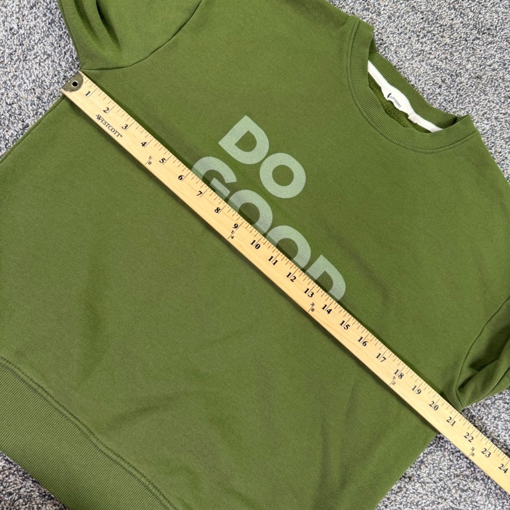 Cotopaxi Do Good Crewneck Sweatshirt Men Large Olive Green Organic Cotton Fleece - Picture 9 of 12